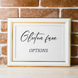 Glutenfreies druckbares Hochzeitszeichen Poster