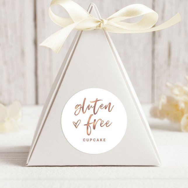 Glutenfreies Element | Modernes Lässiges Drehbuch  Runder Aufkleber (Von Creator hochgeladen)