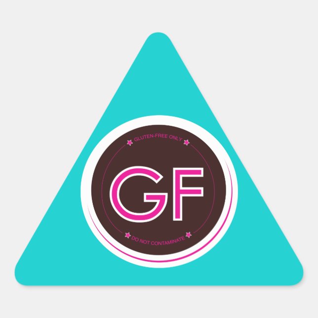 Glutenfreies Etikett Dreieckiger Aufkleber (Vorderseite)
