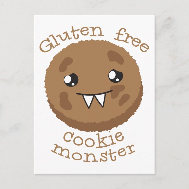 Glutenfreies Keksmonster Postkarte (Vorderseite)