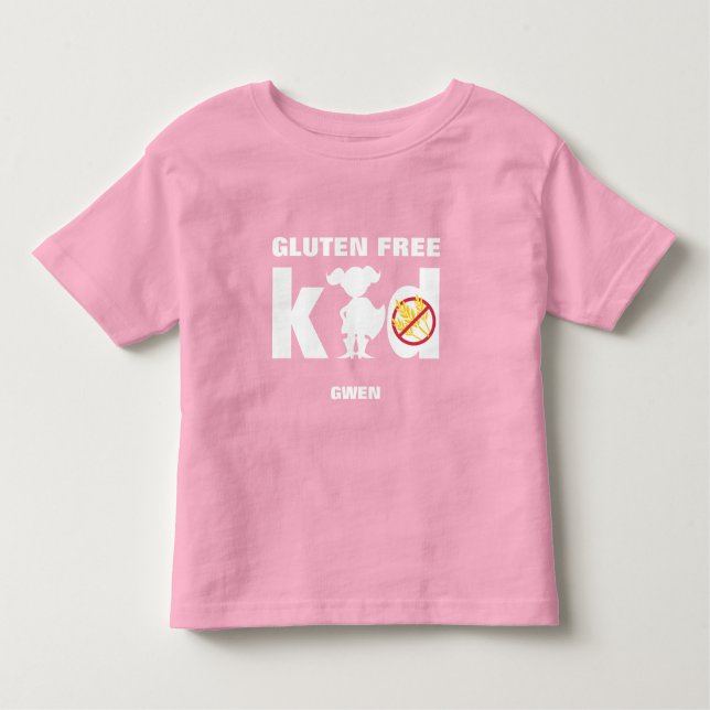 Glutenfreies kid Super Girl Celiac Shirt (Vorderseite)