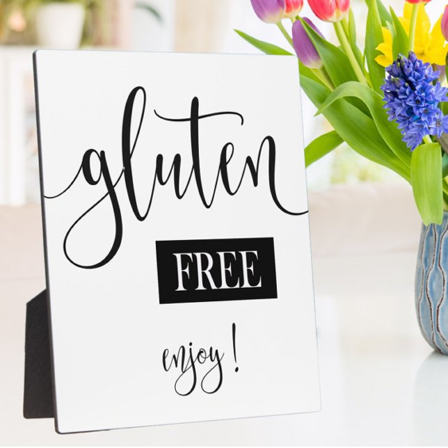 Glutenfreies Schild Tabletop Plaque mit Easel Fotoplatte (Von Creator hochgeladen)