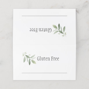 Glutenfreies Zeichen mit Platz für den Namen von L Platzkarte