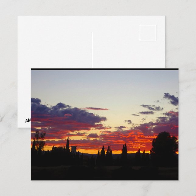 Glutreste der Dämmerungslandschaft Postkarte (Vorne/Hinten)