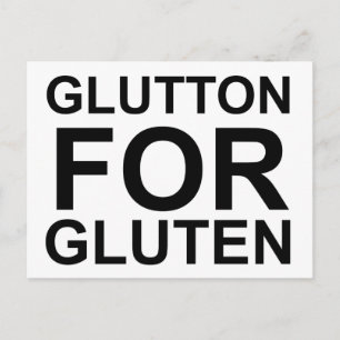 Glutton für Gluten Postkarte
