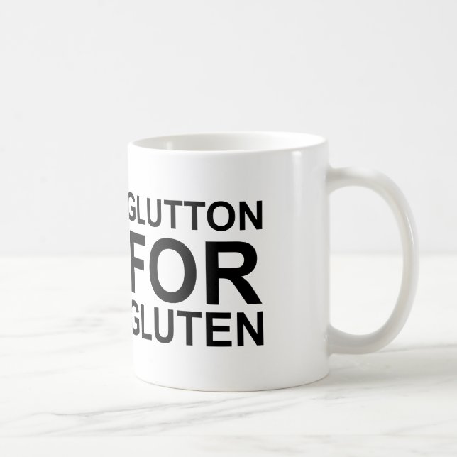 Glutton für Gluten Tasse (Rechts)