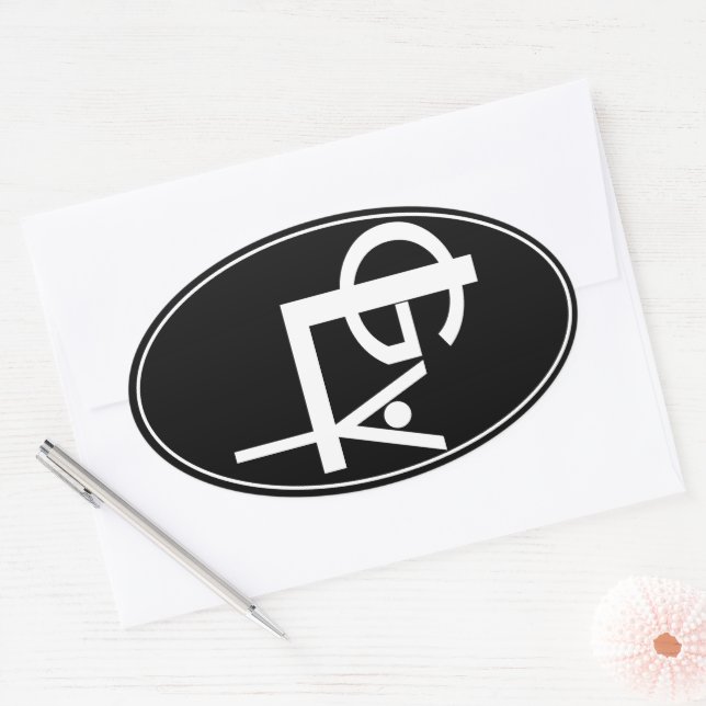 GLY-Aufkleber Ovaler Aufkleber (Umschlag)