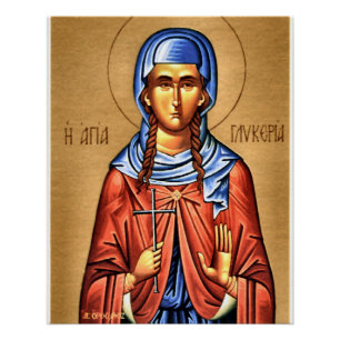 Glyceria Martyr Orthodox Christliches Symbol Poster