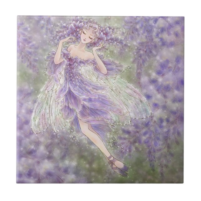 Glyzinie-Fliese Fliese (Vorderseite)