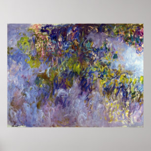 Glyzinie (linke Hälfte) von Claude Monet Poster