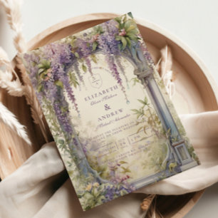 Glyzinienbogen Botanische Hochzeit Einladung