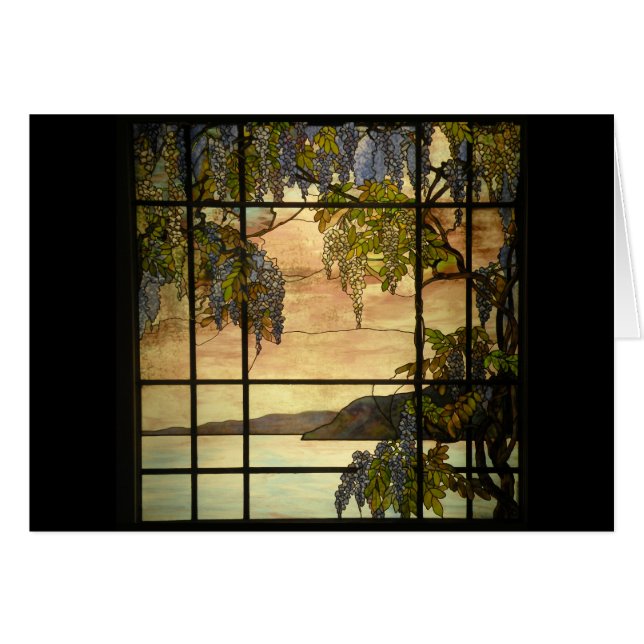 Glyziniereben im Buntglas (Vorderseite (Horizontal))