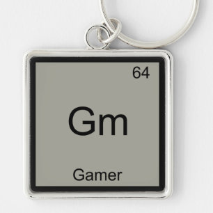 Gm - Gamer Lustiges Chemie-Element-Symbol T-Shirt Schlüsselanhänger