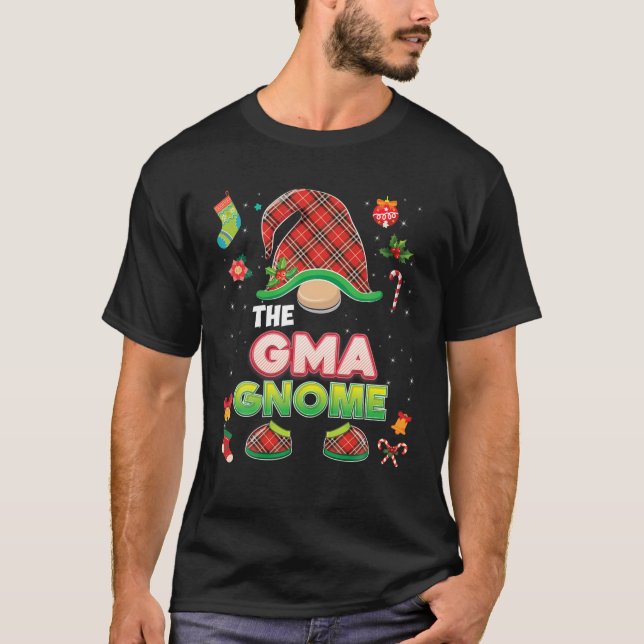 Gma Gnome Buffalo Kariert, der Weihnachtsfeiertag  T-Shirt (Vorderseite)