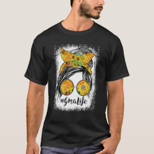 Gma Life gebleicht Gma Life Sonnenblumen Messy Bun T-Shirt