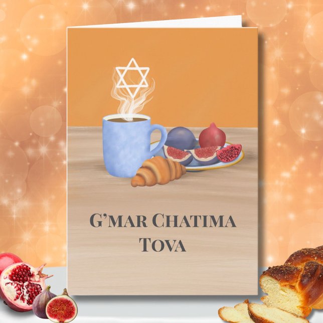 G'mar Chatima Tova Kaffee, Granatapfel Karte (Von Creator hochgeladen)