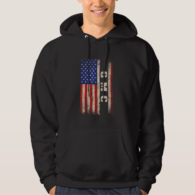 GMC Last Name Shirt GMC Name American Flag (Vorderseite)