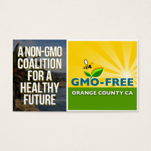GMO-Freie orange Informations-Karte des
