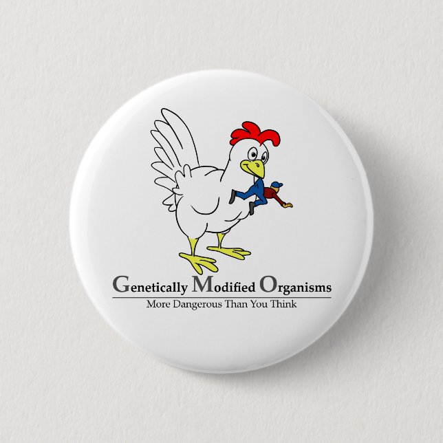 GMO-Huhn Button (Vorderseite)