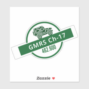 GMRS. Channel 17 462 600 Aufkleber