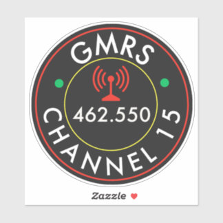 GMRS. Funkkanal 15 Aufkleber
