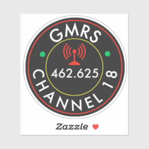 GMRS. Funkkanal 18 Aufkleber