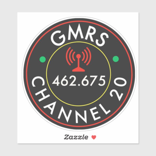 GMRS. Kanal 20 Aufkleber (Blatt)