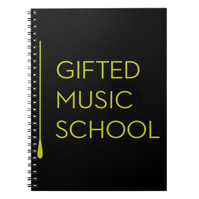 GMS schwarzes Notizbuch Notizblock (Vorderseite)