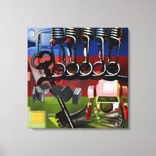 GMT 24 Heures Projekt Farbverlaufsfarben Rahmen S Leinwanddruck