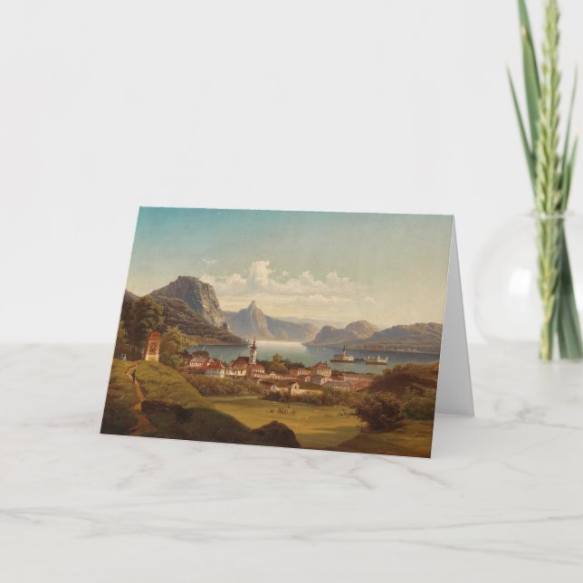 Gmunden Schloss Ort | Johann Wilhelm Jankowsky Karte (Vorderseite)