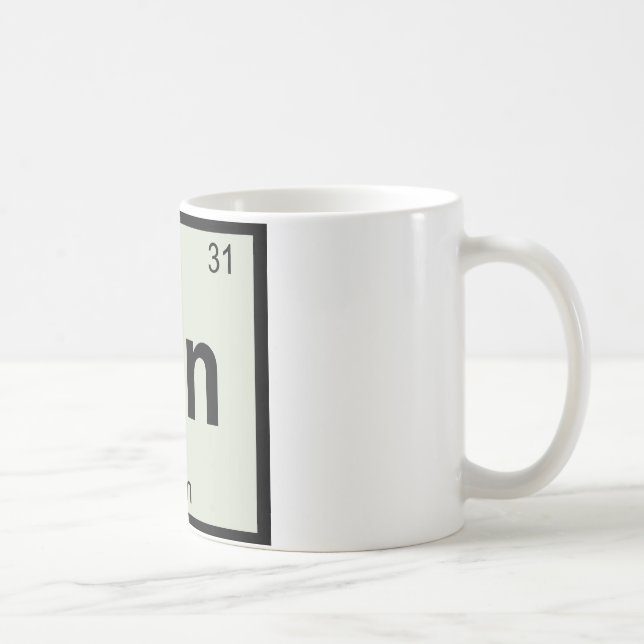 Gn - Gin Chemie Periodisches Tabellensymbol Kaffeetasse (Rechts)