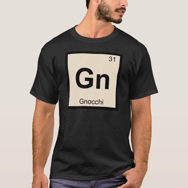 Gn - Gnocchi Chemie Periodisches Tabellensymbol T-Shirt (Vorderseite)