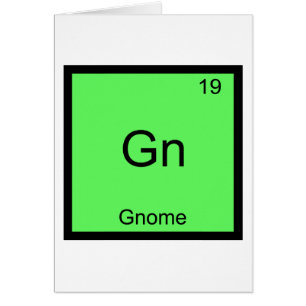 Gn - Gnome Chemie Periodisches Tabellensymbol