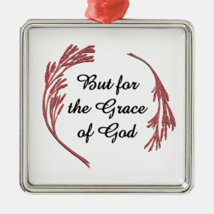 Gnade Gottes Erholung Slogan Inspiration Sprichwor Silbernes Ornament