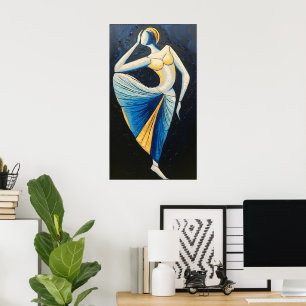 Gnade in Bewegung: Eine moderne Muse in traditione Poster