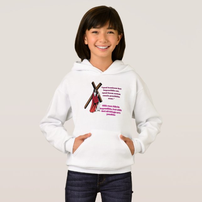Gnade in der Krippe Hoodie (Vorne ganz)