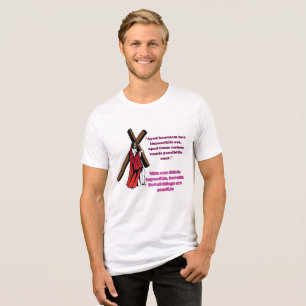 Gnade in der Krippe Tri-Blend Shirt