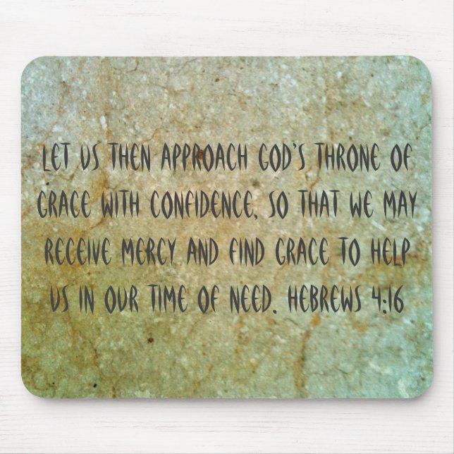 Gnade und Anmut christliches Mousepad (Vorne)