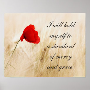 Gnade und Anmut Frameable Plakat