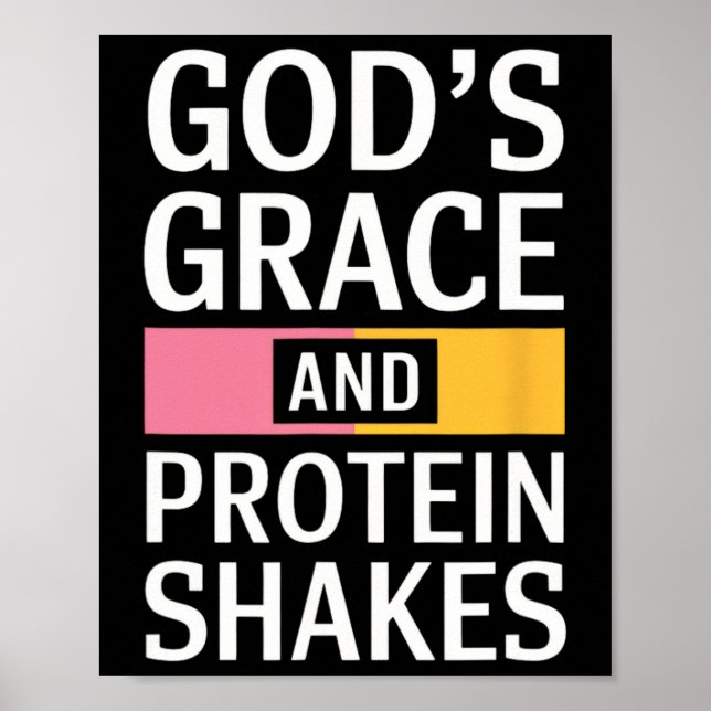 Gnade- und Eiweißschüttler - Christlich Poster (Vorne)