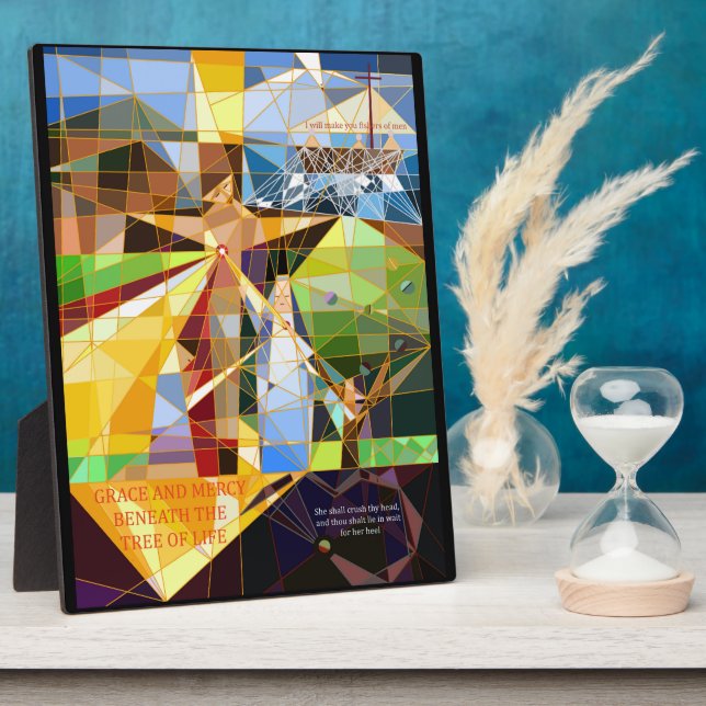 Gnade und Gnade Tree des Lebens Christliche Kunst Fotoplatte (Seite)