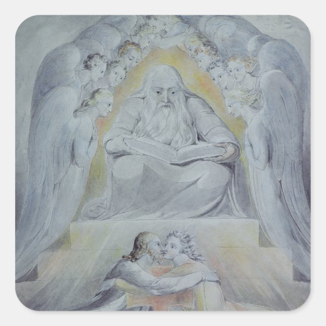 Gnade und Wahrheit Quadratischer Aufkleber (Vorderseite)