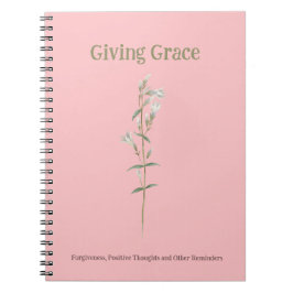 Gnade Vergebung Rosa Wildblume Notizblock
