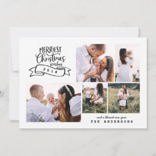 gnädiges, modernes Script-Foto Feiertagskarte