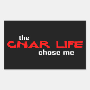 Gnar Life Rechteckiger Aufkleber