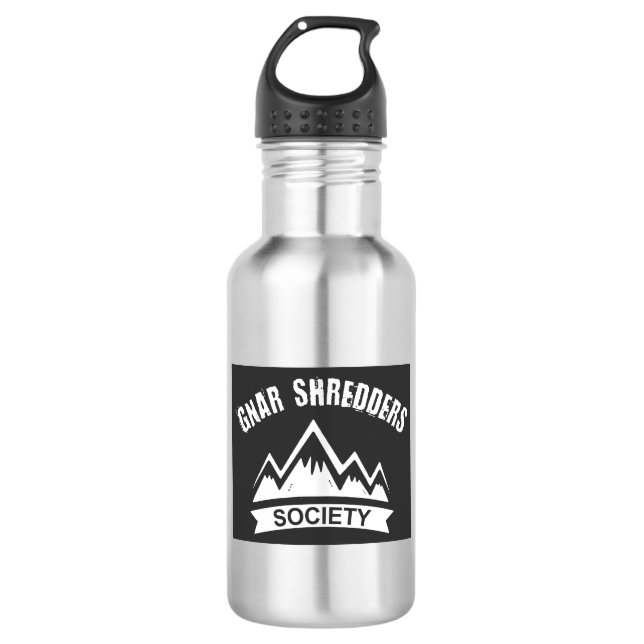 Gnar Shredders Society Edelstahlflasche (Vorderseite)