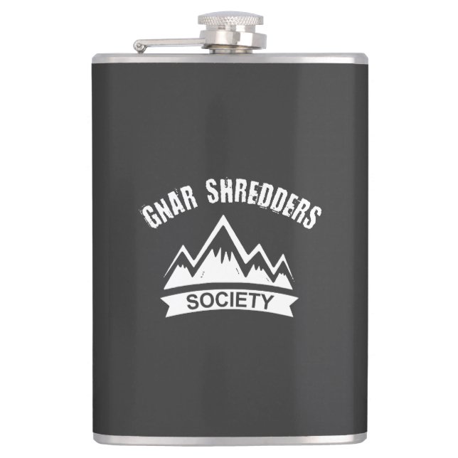 Gnar Shredders Society Flachmann (Vorderseite)
