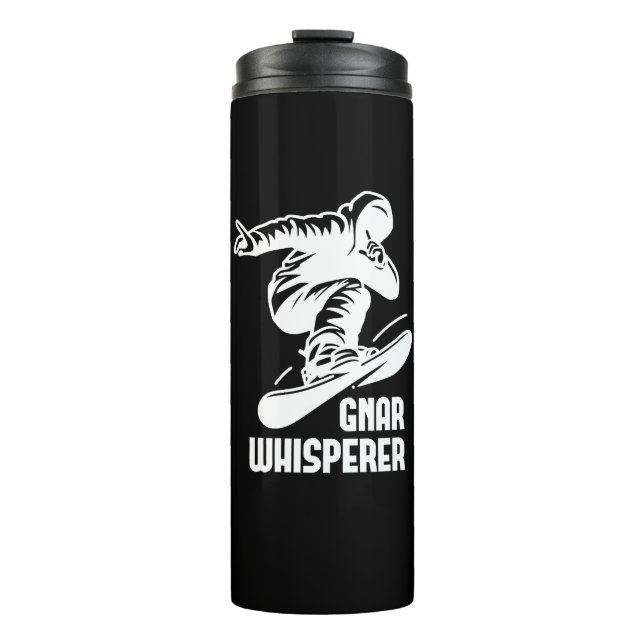 Gnar Whisperer Snowboarding Thermosbecher (Vorderseite)