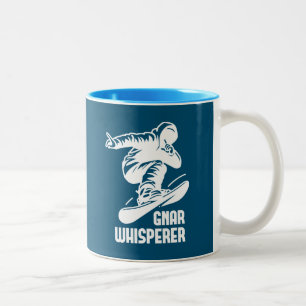 Gnar Whisperer Snowboarding Zweifarbige Tasse