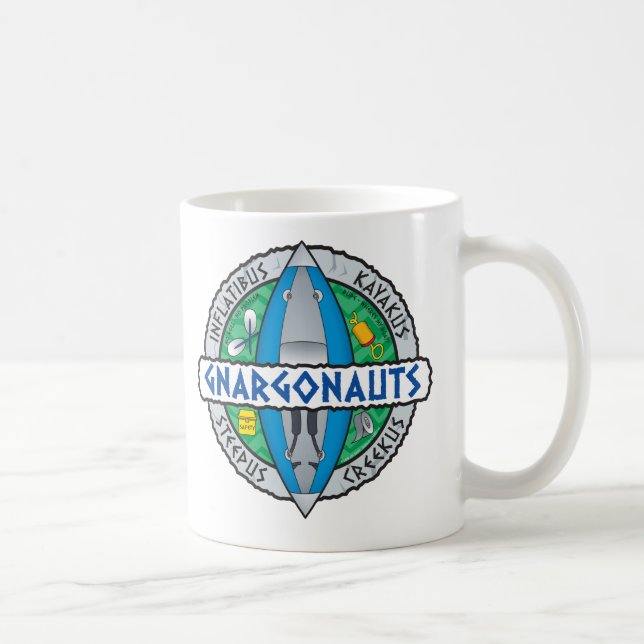 Gnargonauts Aufblasbare Kayakers Kaffeetasse (Rechts)
